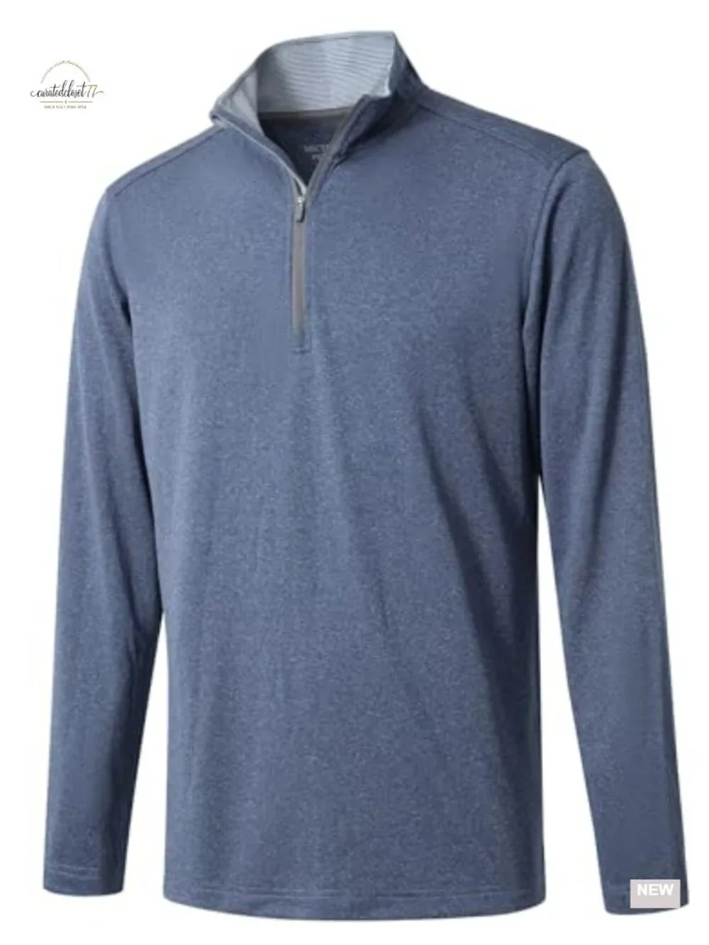Quarter Zip Pullover Men Long Sleeve Dry Fit Moisture Wicking 1/4 Zip Mock Neck